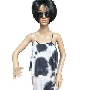 Rebel Sugar Tie Dye Strappy Layered Midi Dress, S